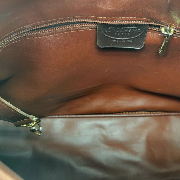 AUTHENTIC VINTAGE LONGCHAMP PARIS LE FOULONNÉ Shoulder bag - Brown - Picture 5 of 15